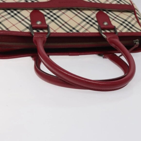 BURBERRY Nova Check Tote Bag Canvas Beige Auth 123324 - Picture 8 of 16